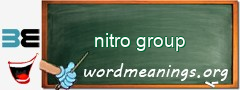 WordMeaning blackboard for nitro group